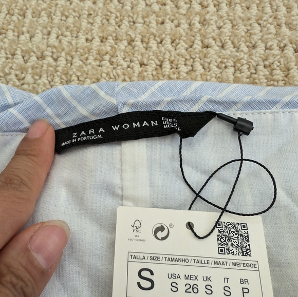 Zara women light weight linen asymmetric dress aso Kate Middleton doc - Picture 4 of 5